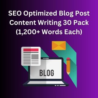 SEO Optimized Blog Post Content Writing 30 Pack - (1,200+ Words Each)