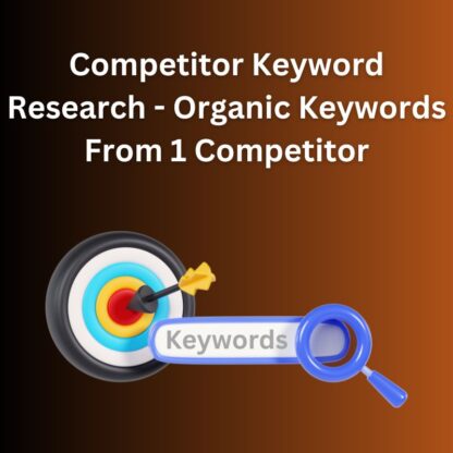 Competitor Keyword Research - Organic Keywords From 1 Competitor