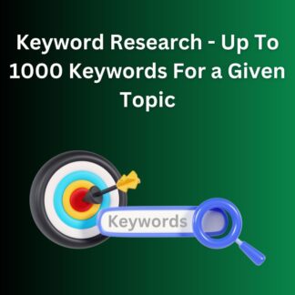 Keyword Research - Up To 1000 Keywords For a Given Topic